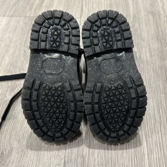 Minnie Mouse High Top Black Combat Boots Toddler Girls Baby Size 6 Disney - Picture 11 of 13